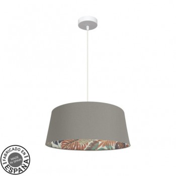 Distribuidor - Lâmpadas Diversas | Colgantes Moderno | COLGANTE 50D TUNEZ 1XE27 BLANCO/TOPO-ESTAMPADO Ref: 225195002